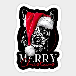 Funny Santa Australian Cattle Dog Merry Christmas dog mom Sticker